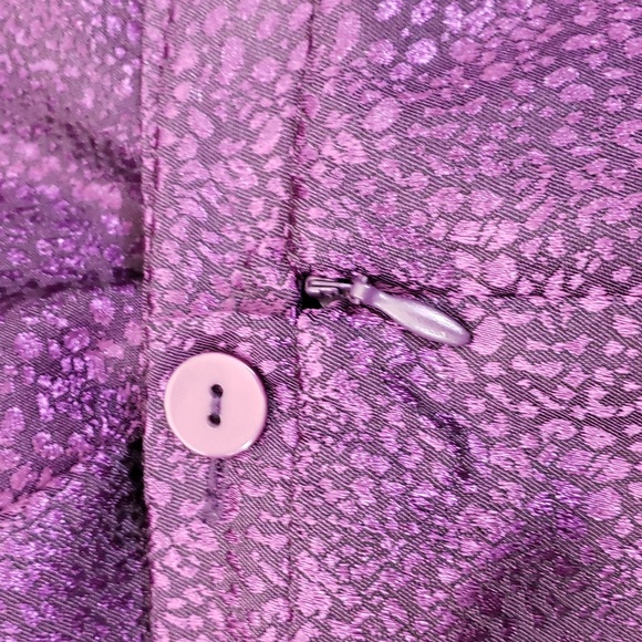 2 piece suit purple metallic blazer&skirt set size 22W. - Picture 10 of 13